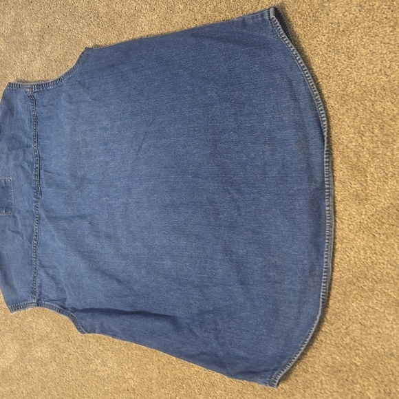 Womens Size Small To Medium Denim Sleeveless Shirt Vest - Picture 6 of 7